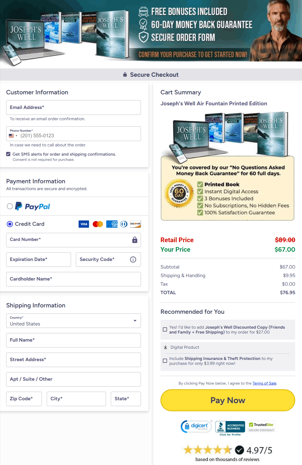 Joseph's Well checkout